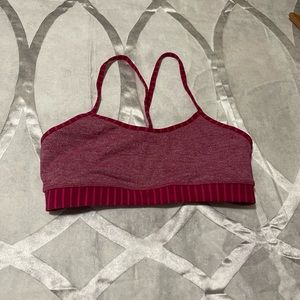 Red lululemon sports bra